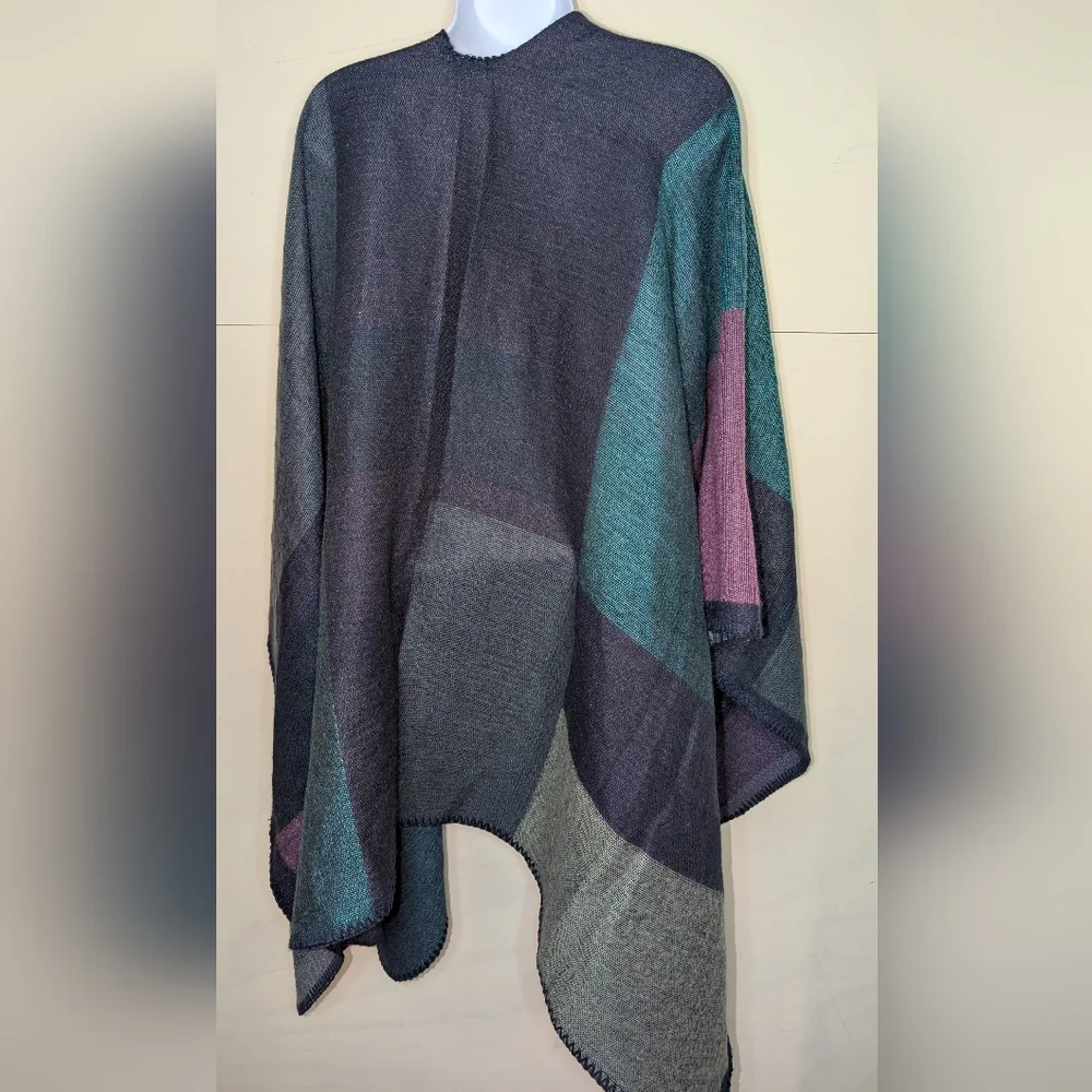 Unbranded Blanket Scarf / Shawl Jewel Tone Plaid